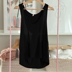 FP Movement Hooded Open Back Tank Top | Black | Size M